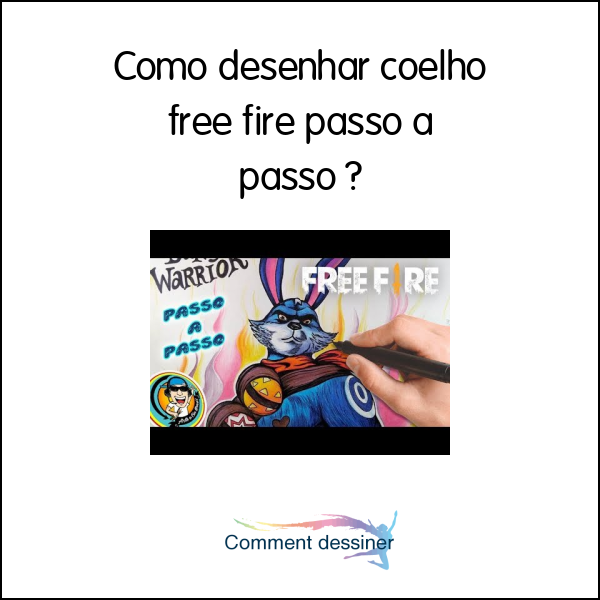 Como desenhar coelho free fire passo a passo